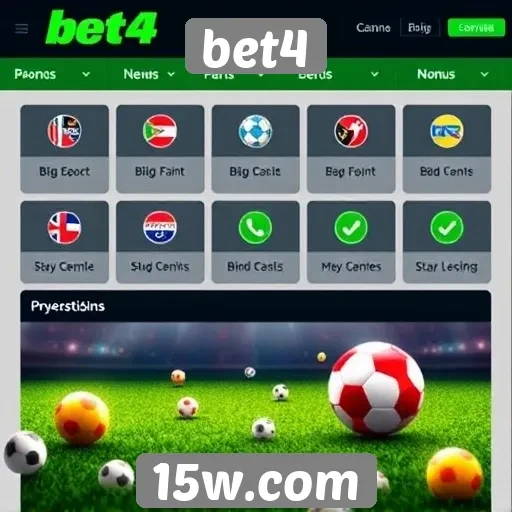 Análise de recursos disponíveis no site bet4