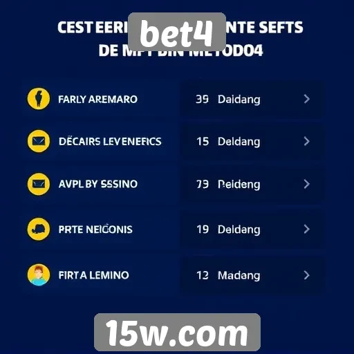 Métodos de pagamento aceitos na plataforma bet4